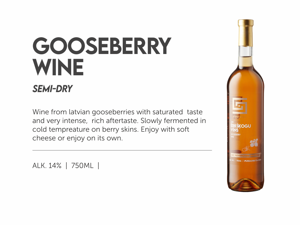 gooseberry wine - semi-dry